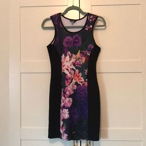 Floral form fitting dress